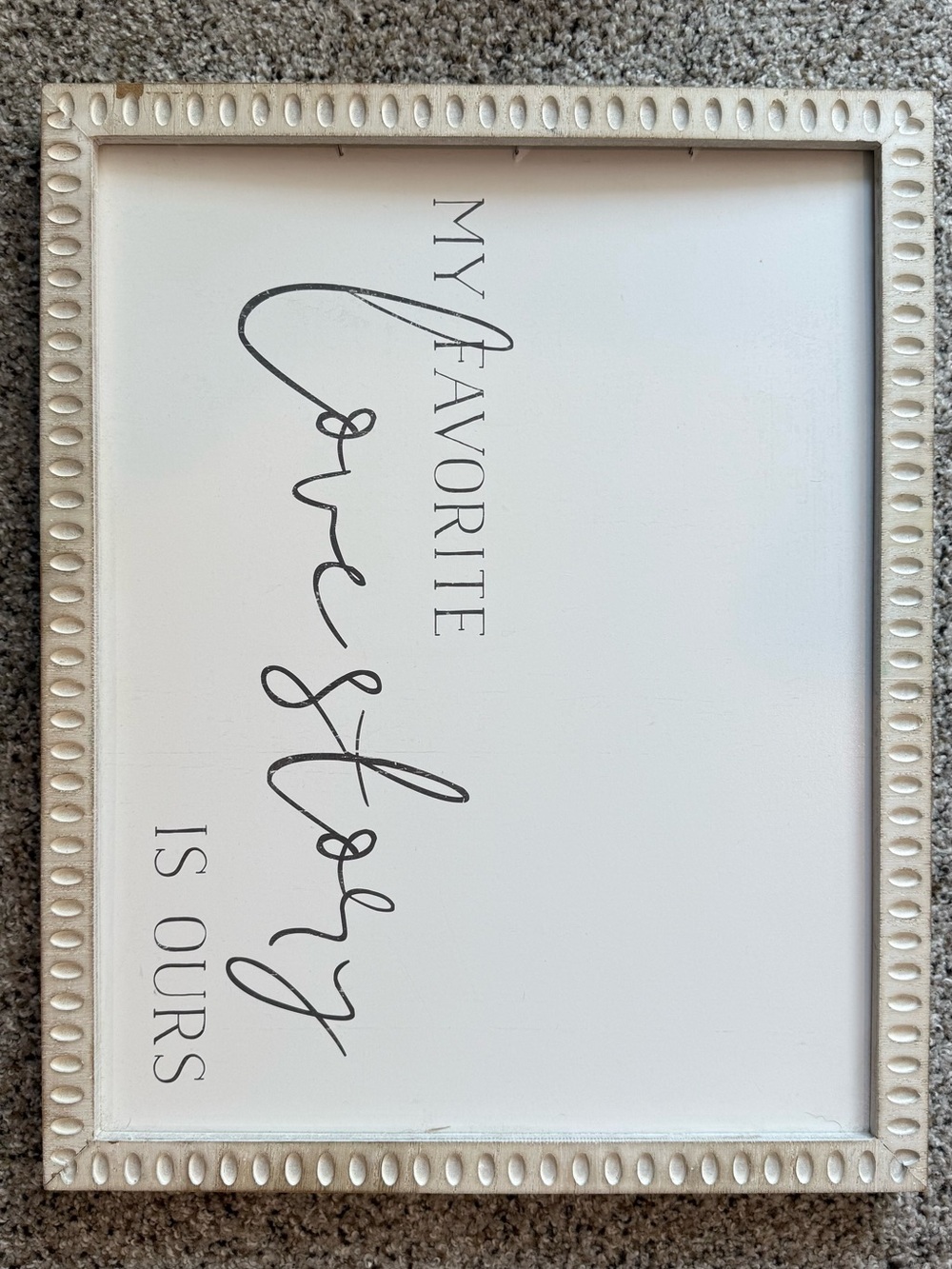 Hobby Lobby Framed Love Story Wall Art in Cream and Black